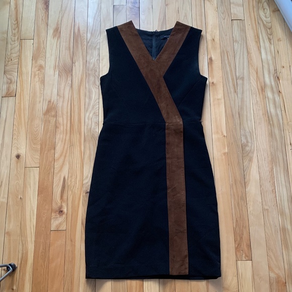 Judith & Charles - Black dress with suede details - Picture 1 of 3